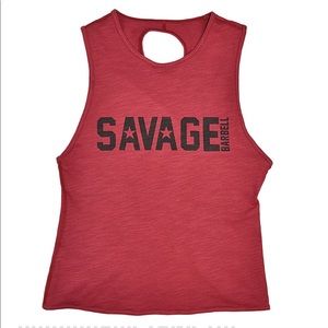 Savage Barbell Crossback Tank NWT